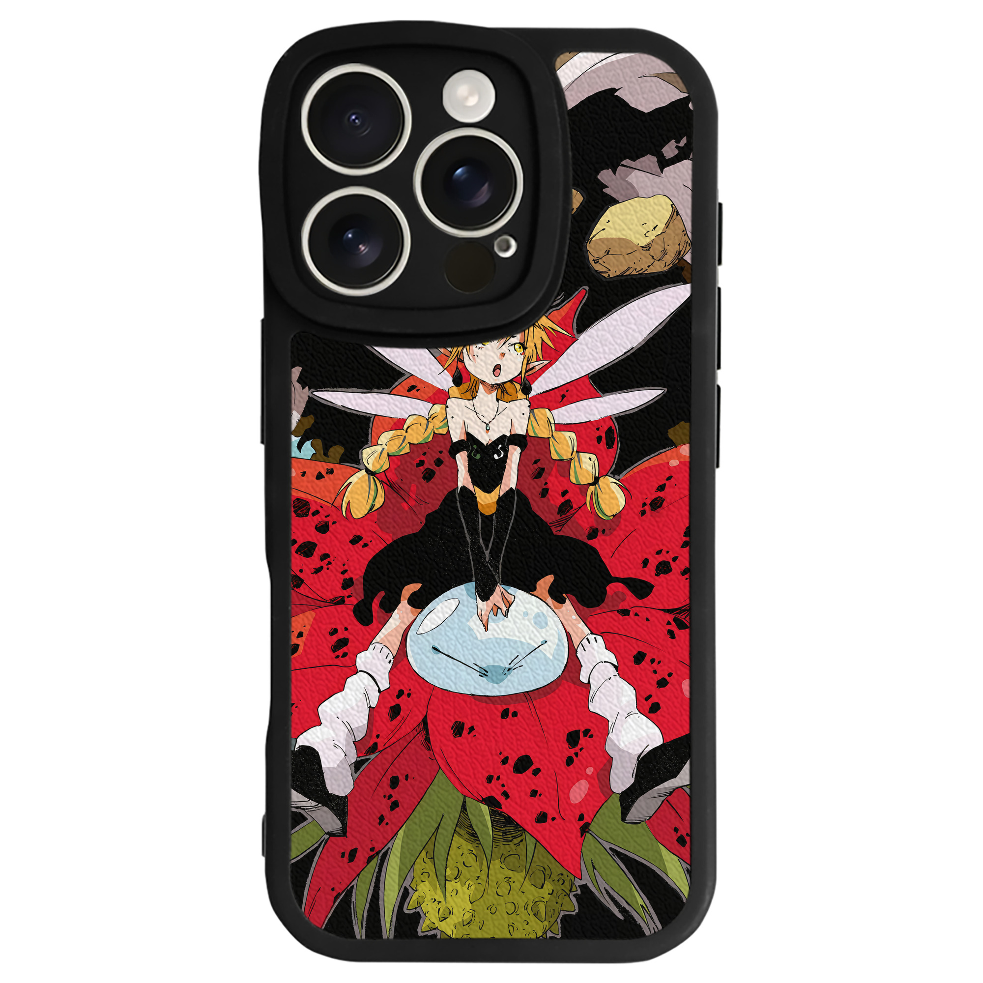 （画像用） 転スラ Regarding Reincarnated to Slime 【iPhone 16シリーズ対応】シリコンスマホケース（レザー調） 材質：シリコン